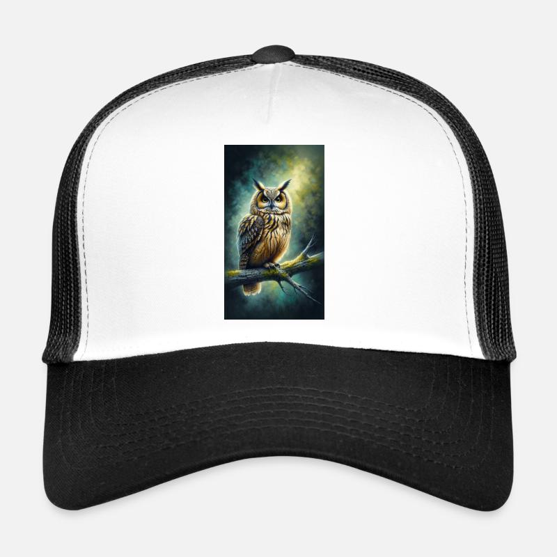 Hibou à l’aquarelle Casquette trucker 