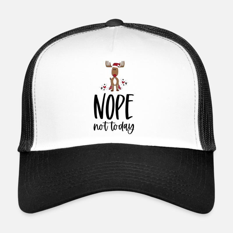 Funny moose for Christmas - Trucker Cap - white/black