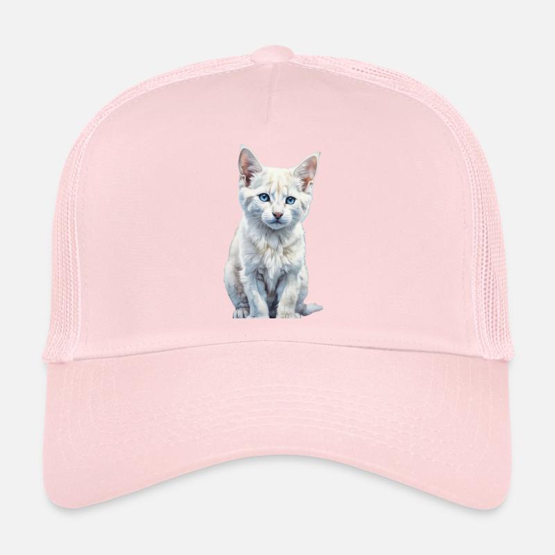 Blue-Eyed Kitten Trucker Cap