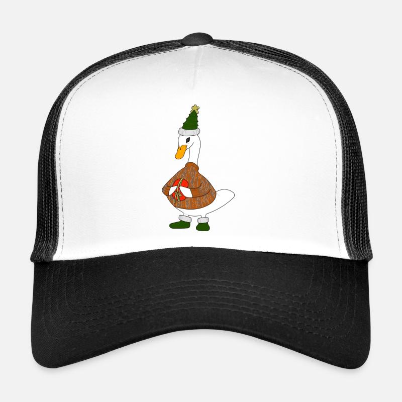 Weihnachts-Ente - Trucker Cap - Weiß/Schwarz