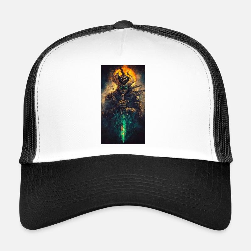 Totenkopfsymbol mit Schwert Trucker Cap