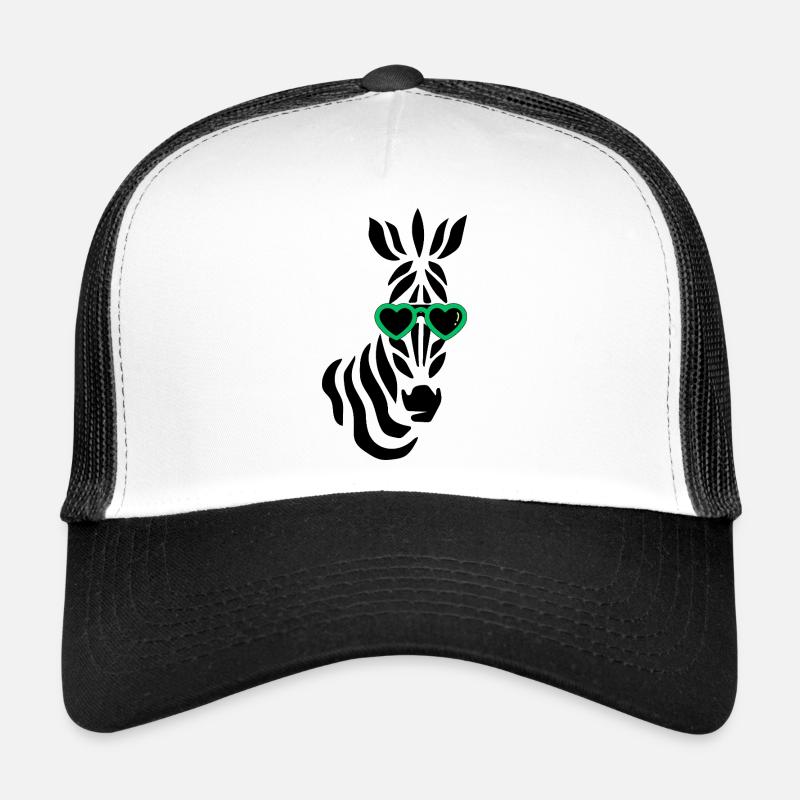 Cooles Zebra mit Sonnenbrille Trucker Cap
