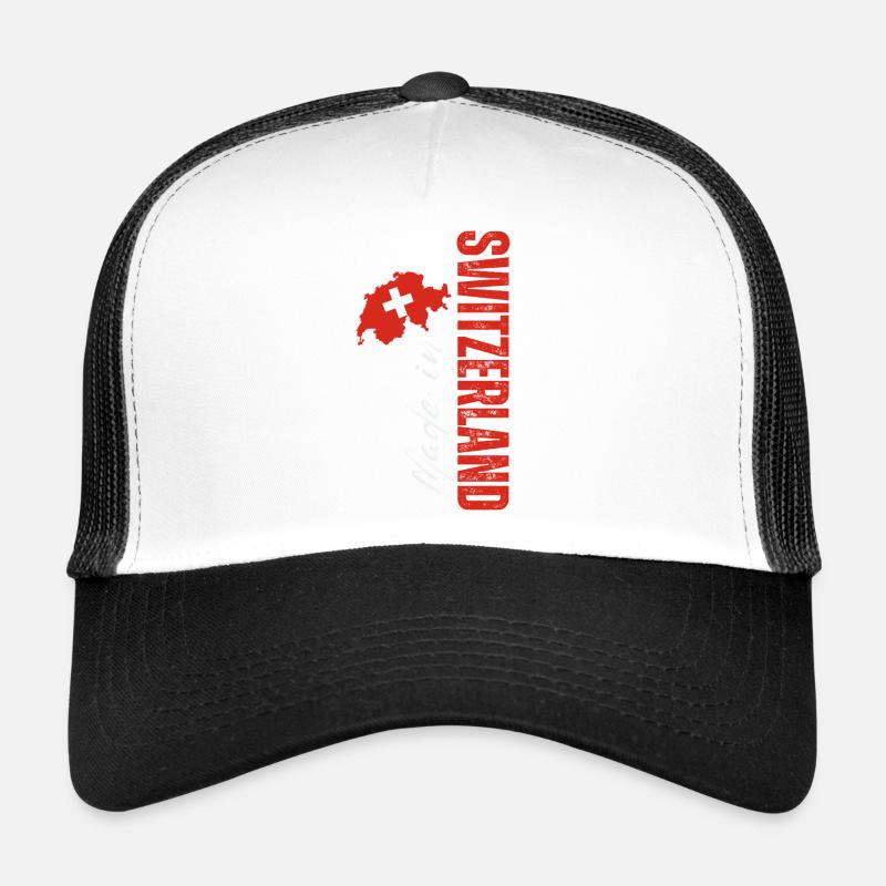 Fabriqué en Suisse, design vertical Casquette trucker 