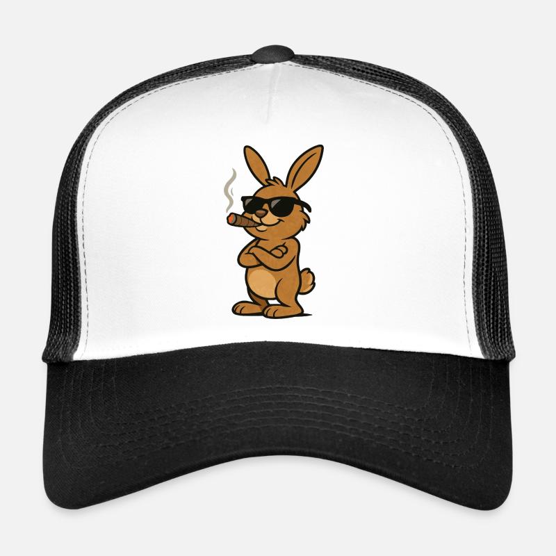 Bande dessinée de cigare de lapin Casquette trucker 