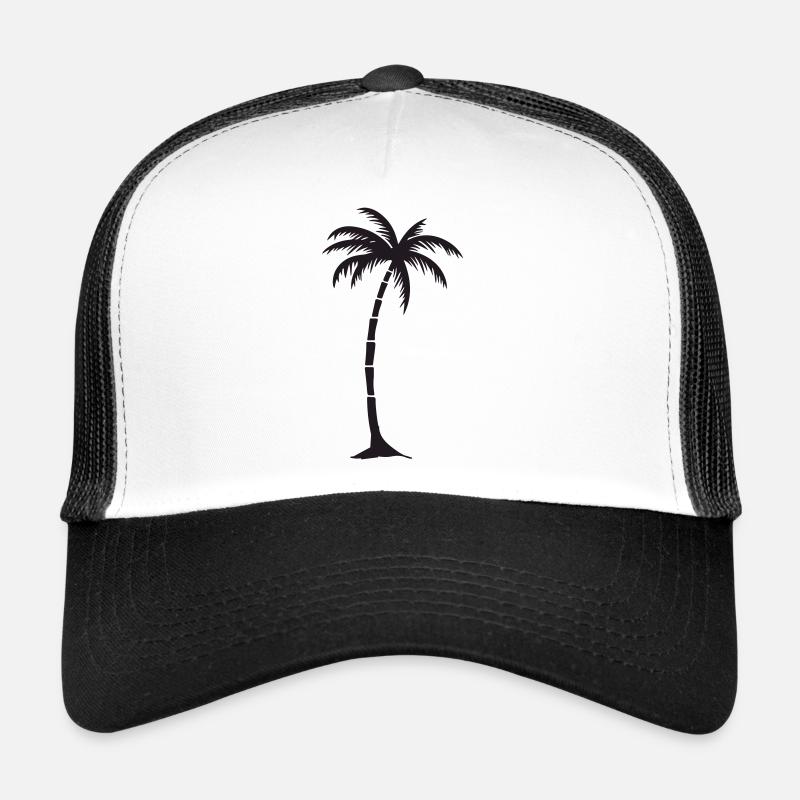 Élégante Silhouette Palmier Noir Casquette trucker 