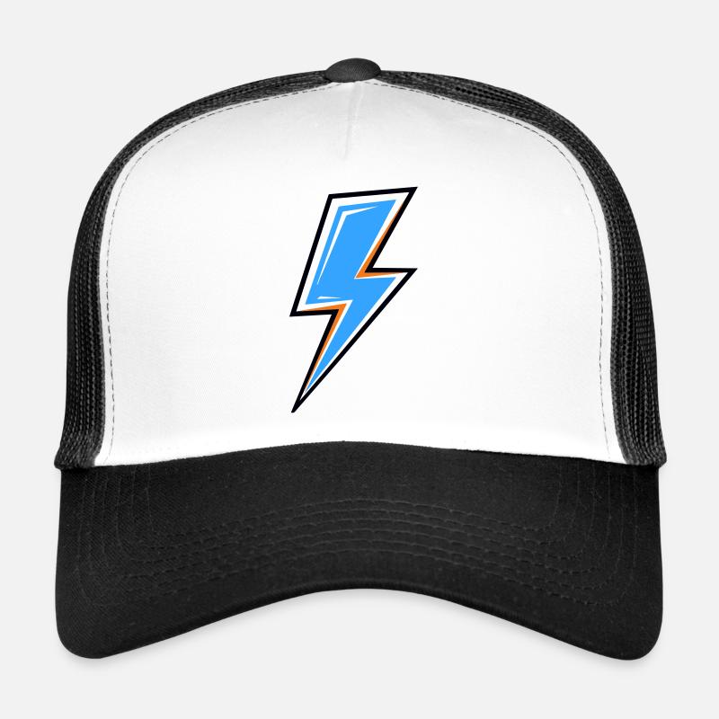 Blue Ray with Orange Border Trucker Cap