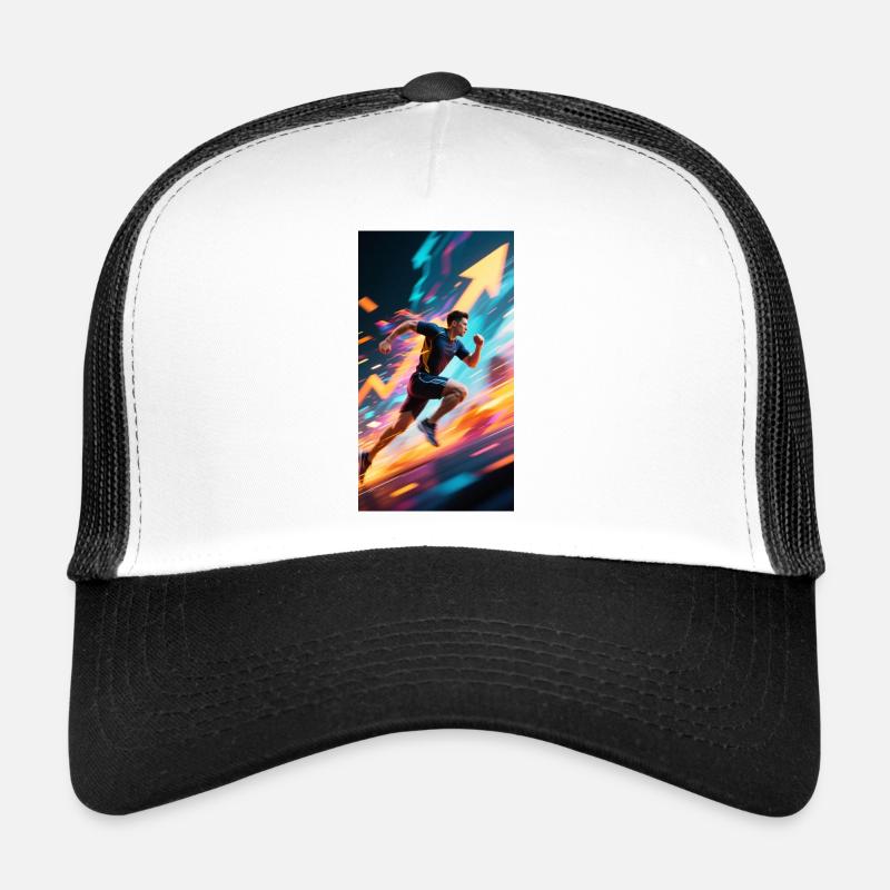 Keep moving - Casquette trucker  - blanc/noir