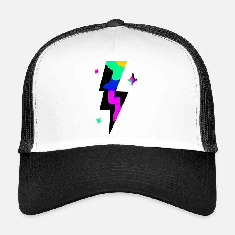 Explosion d’éclairs au néon Casquette trucker 