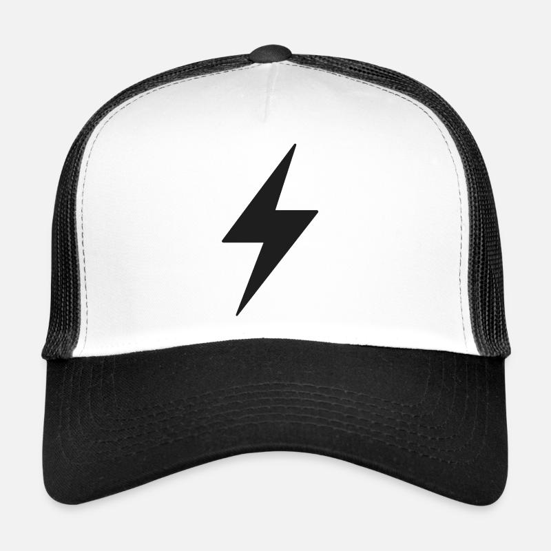 Black Lightning Icon Trucker Cap