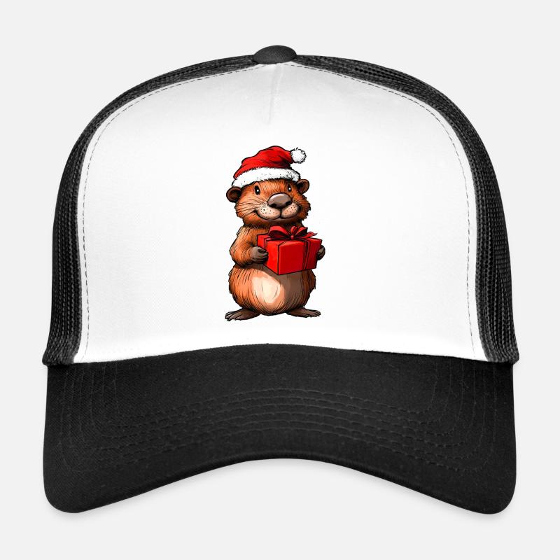 Noël castor / Castor du Père Noël Casquette trucker 