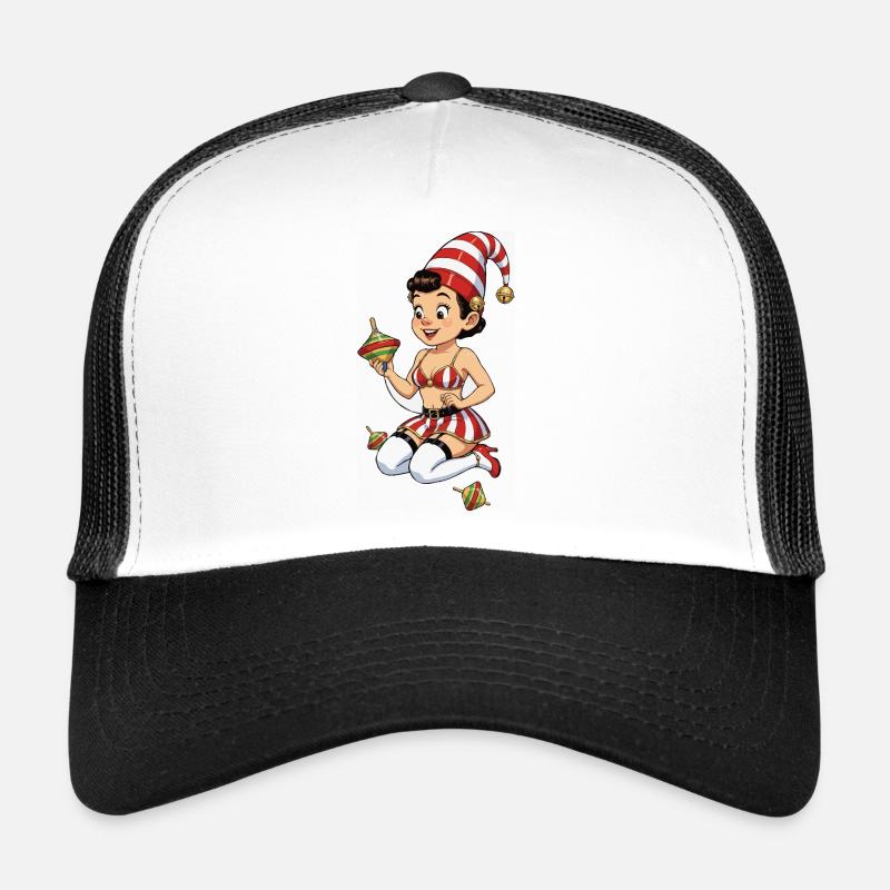 Fille lutin avec une toupie Casquette trucker 
