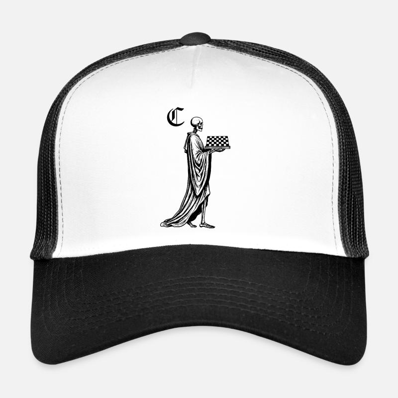 squelette avec échiquier Casquette trucker 