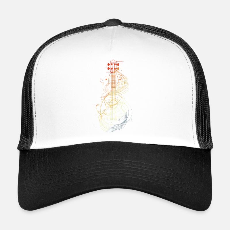 Ukulele Sketch Retro Style Trucker Cap