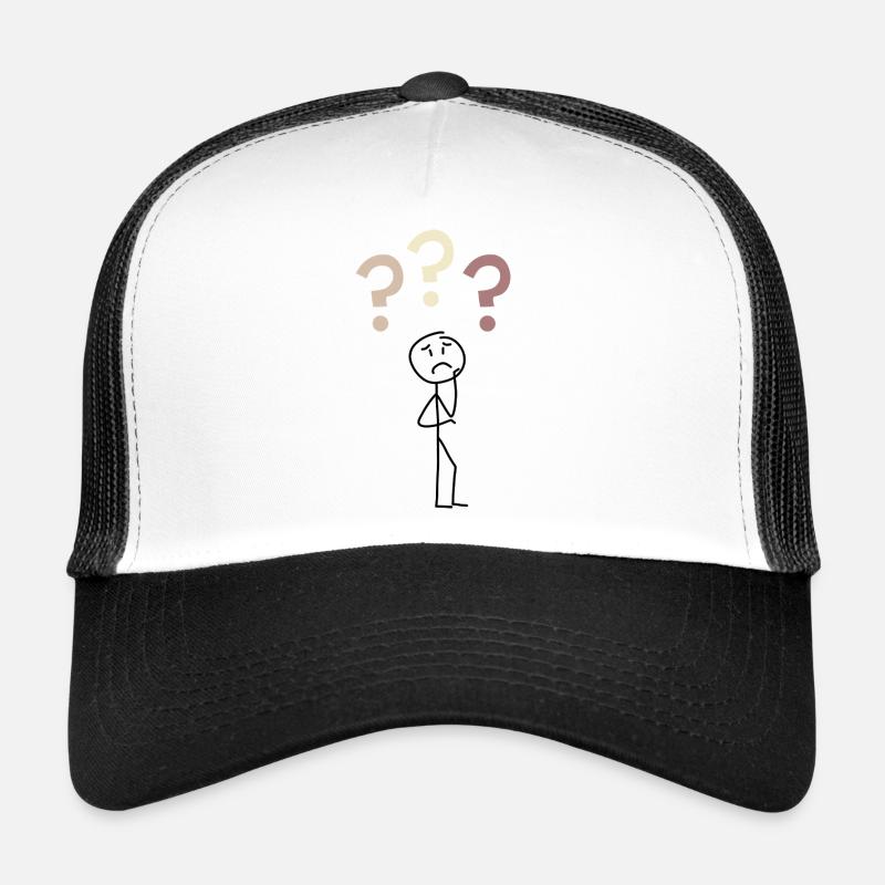 Trois points d’interrogation – Un design mystérieux minimal Casquette trucker 