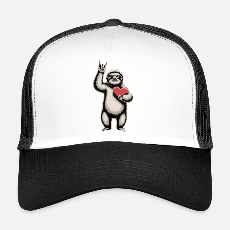 Cooles Faultier mit Herz Trucker Cap