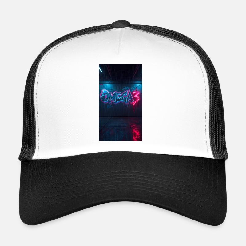 Omega3 Neon Graffiti Trucker Cap