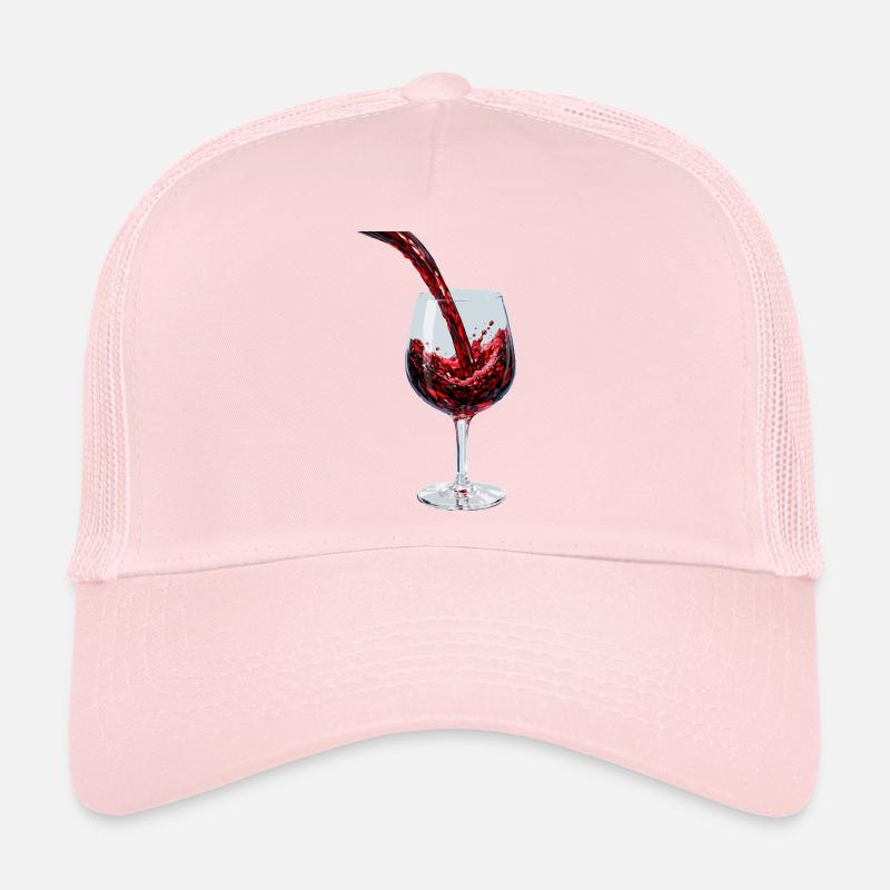 Red Wine Stream im Glas Trucker Cap