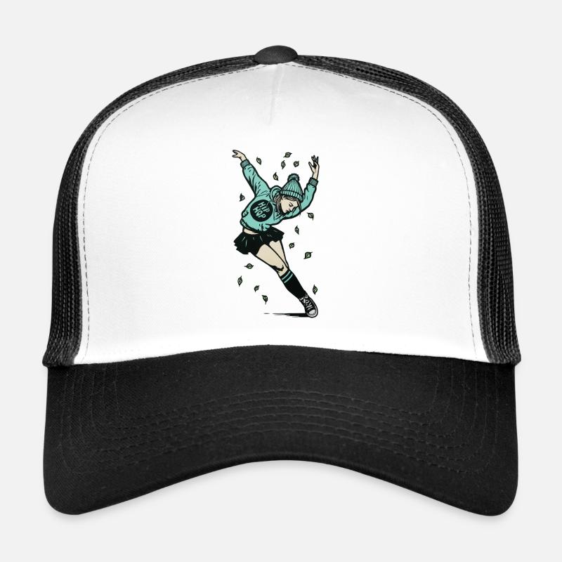 Danseuse #3 - Casquette trucker - blanc/noir