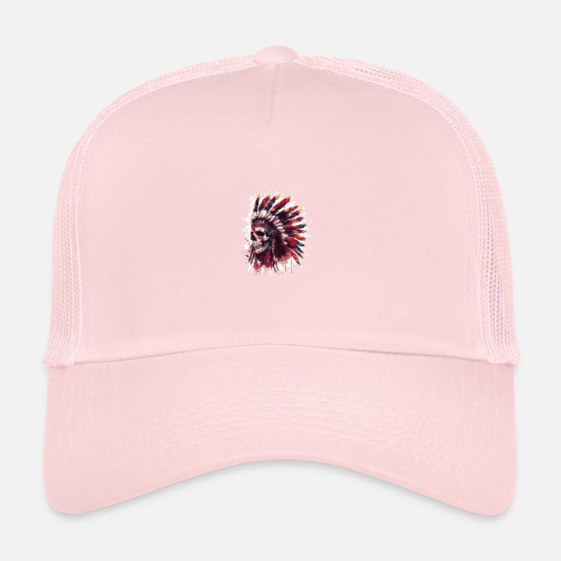 Crâne de chef indien Casquette trucker 