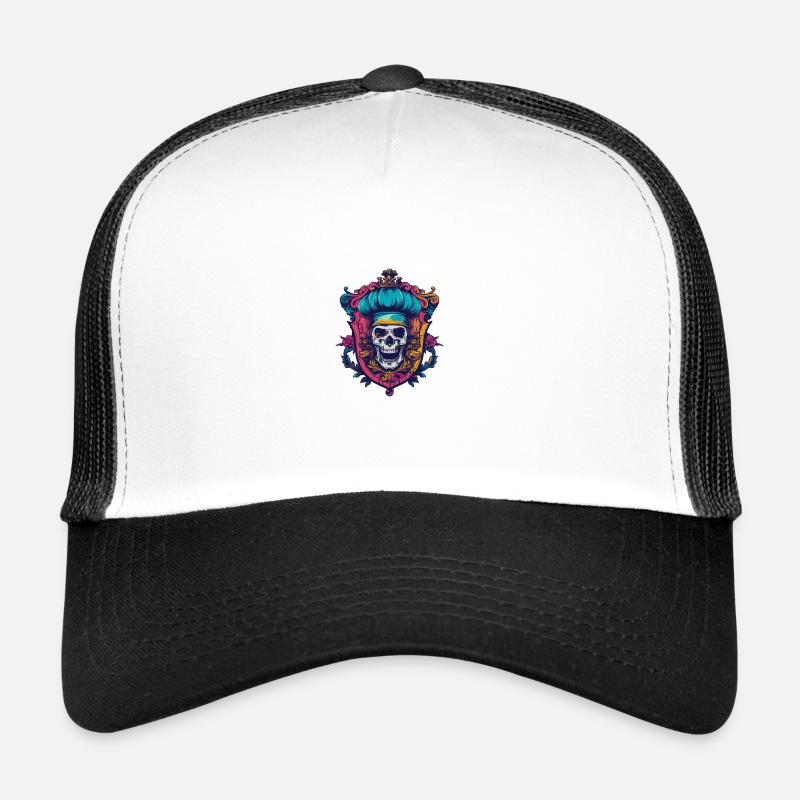 Crâne Squelette Chef Casquette trucker 