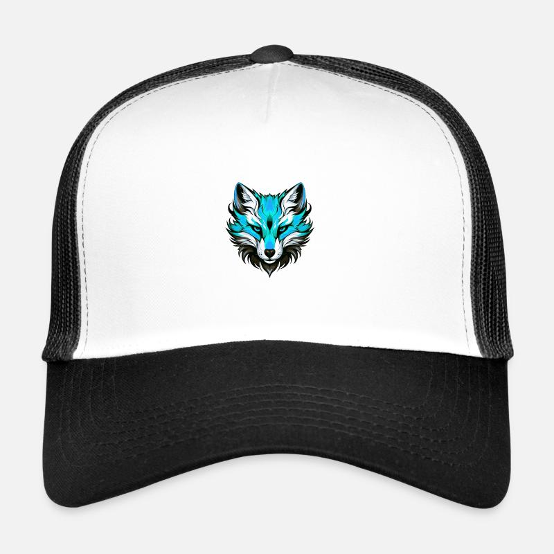 Portrait de renard coloré Casquette trucker 