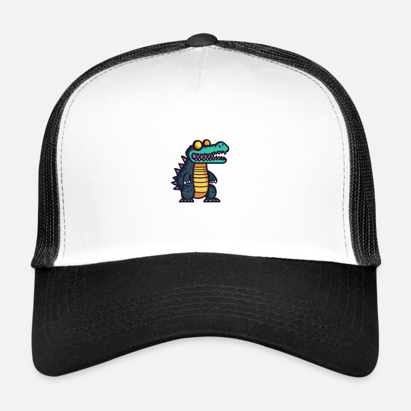 Alligator Halloween Comic Zombie Trucker Cap