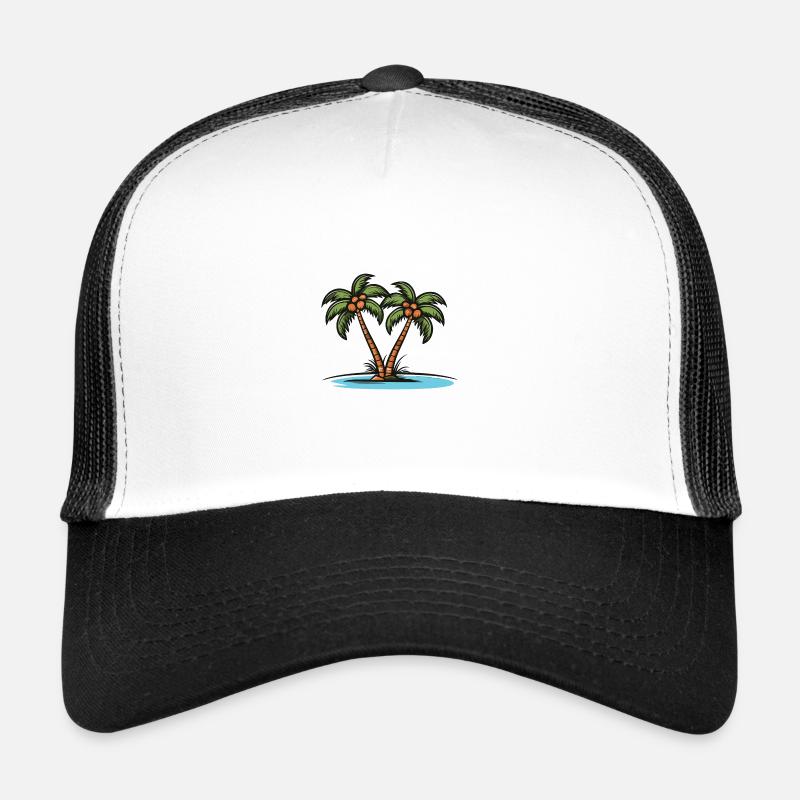 Palmen Insel Urlaub Trucker Cap