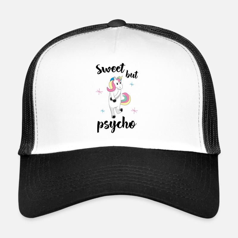Sweet but psycho - Trucker Cap - Weiß/Schwarz