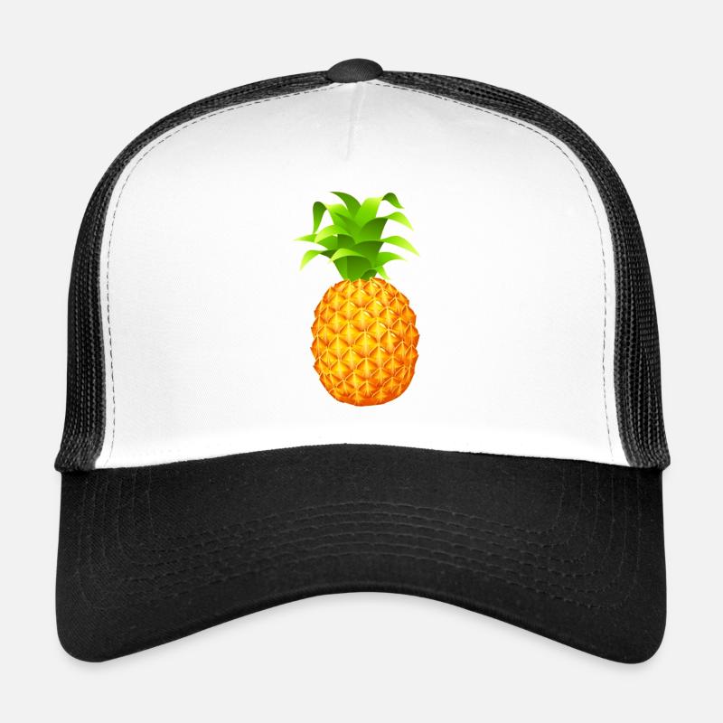 Ananas - Trucker Cap - Weiß/Schwarz