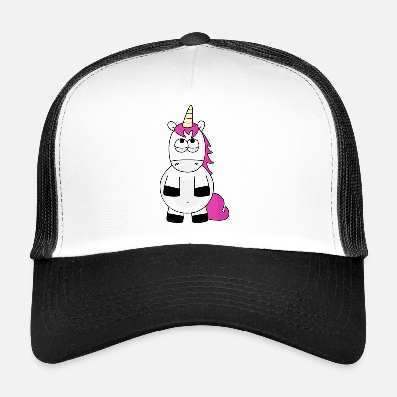 Unicorn rolling his eyes Trucker Cap