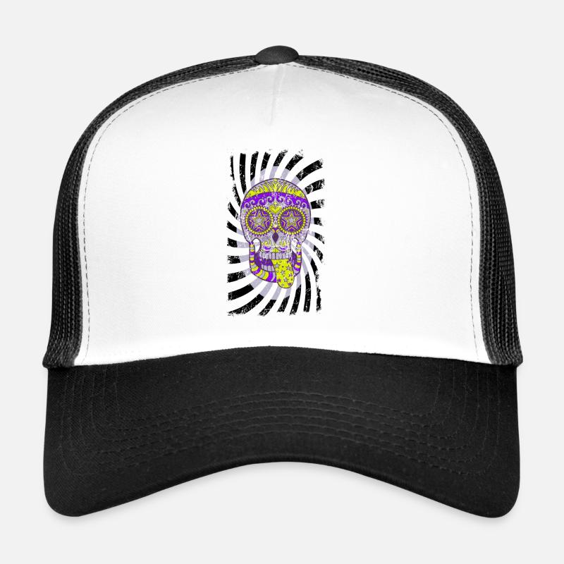 Hipster - Trucker Cap - Weiß/Schwarz