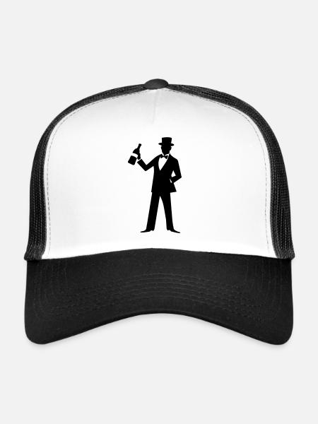 Drunk Drunk Bachelor Drinking - Trucker Cap - white/black - Front