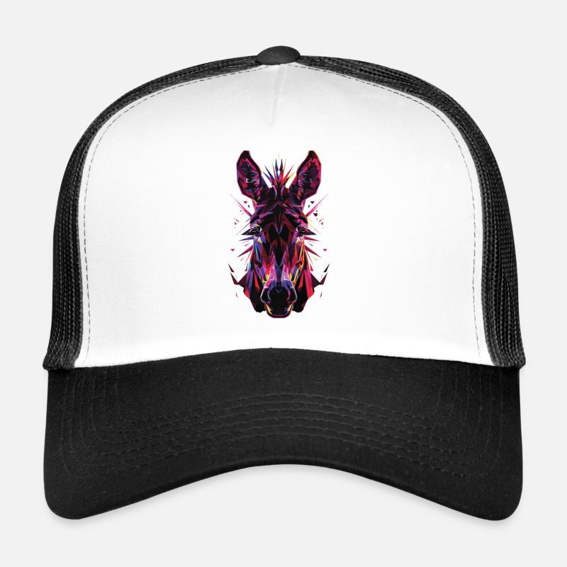 Âne - Casquette trucker  - blanc/noir
