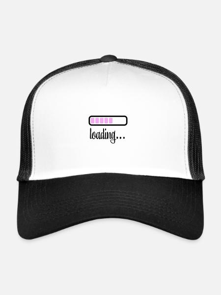 Battery Battery loading - Trucker Cap - white/black - Front