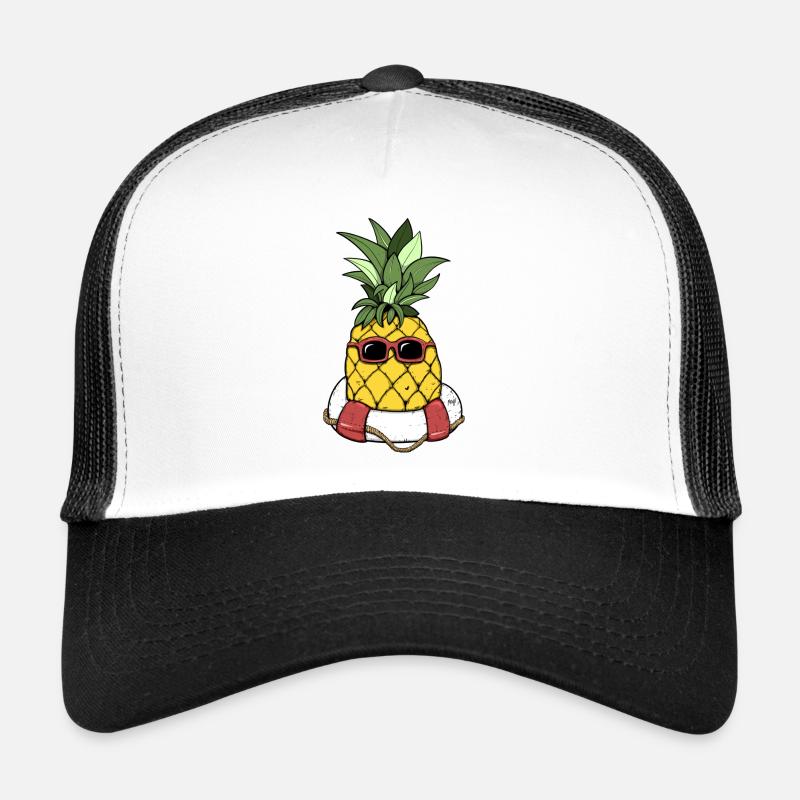 Ananas - Casquette trucker  - blanc/noir