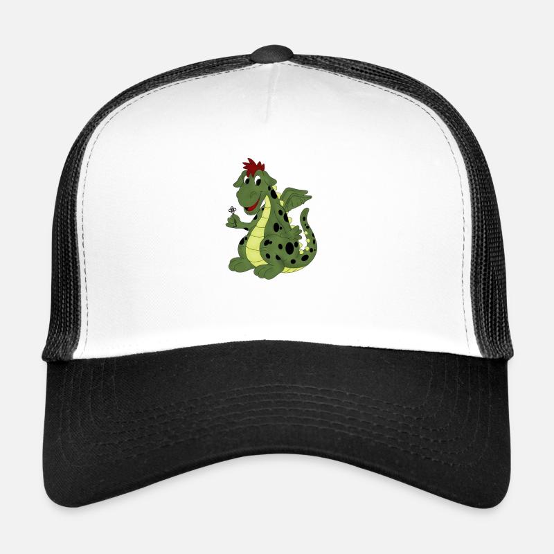 Dragon écarquillé vert Casquette trucker 
