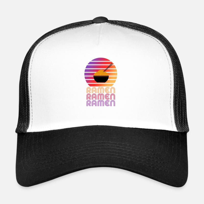 Ramen - Casquette trucker  - blanc/noir