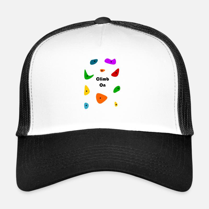 climb on climbing wall - Trucker Cap - white/black