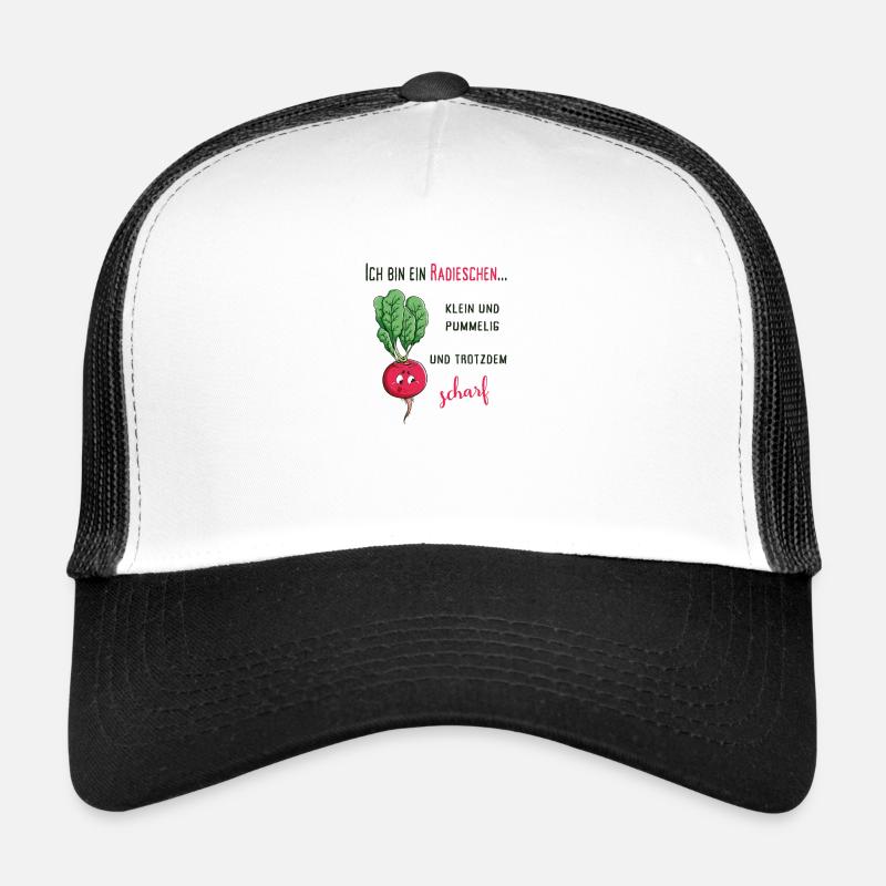 scharfes Radieschen - Trucker Cap - Weiß/Schwarz