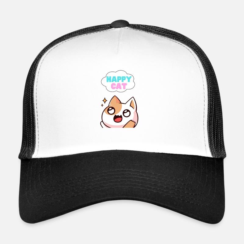 Chat heureux Casquette trucker 