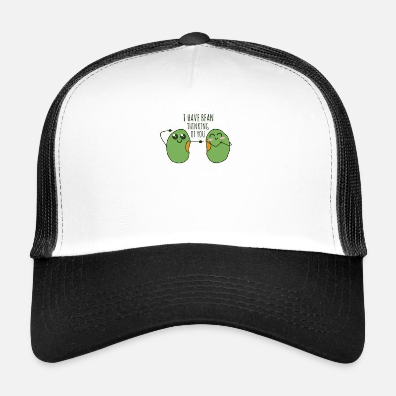 Wortspiel: Ich Dachte An Dich - Trucker Cap - Weiß/Schwarz