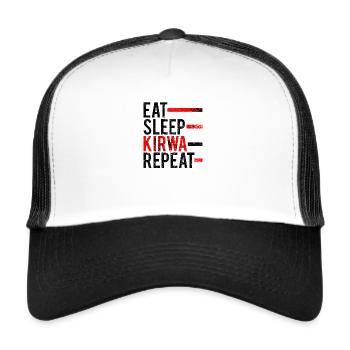 Kirwa Kerwa Kirchweih Oberpfalz Tracht Geschenk - Trucker Cap - Weiß/Schwarz - Vorne