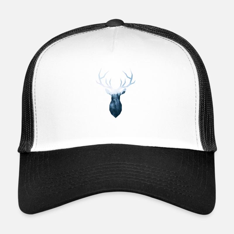 fog Hirsch - Trucker Cap - white/black