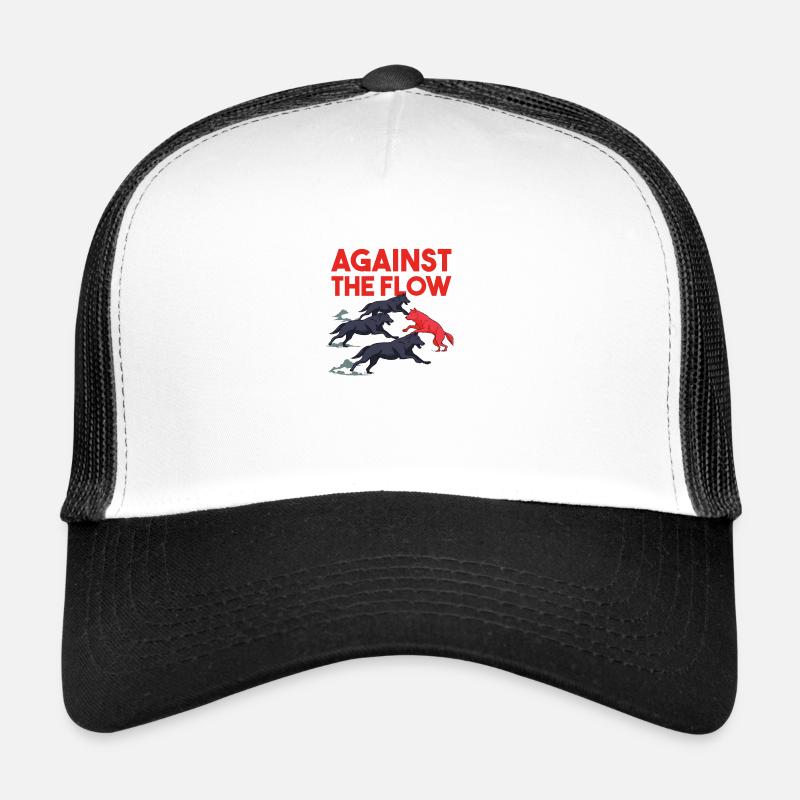 wolfs against the flow Trucker Cap