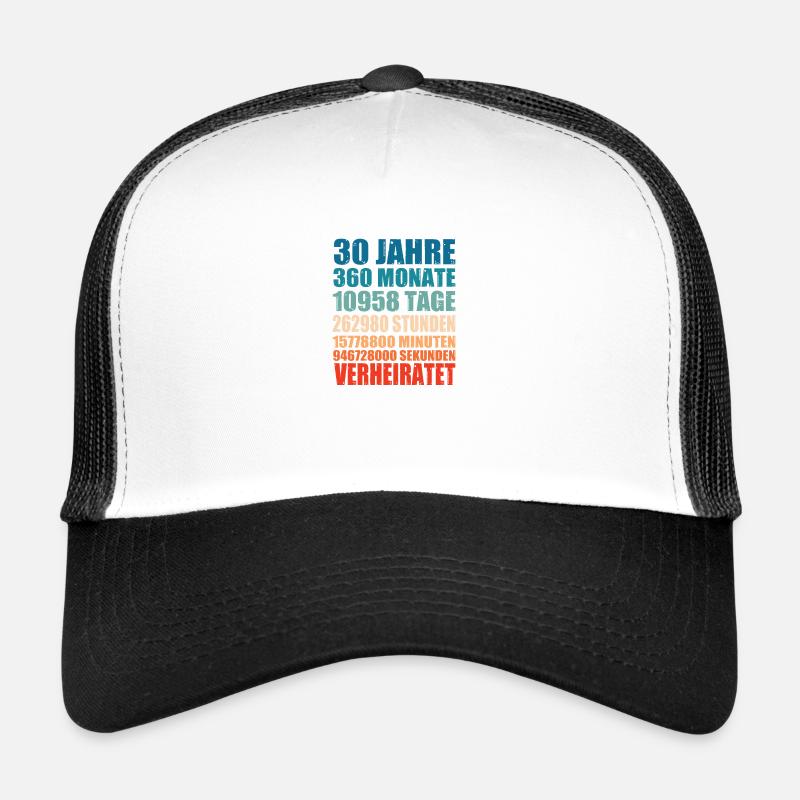 30 Jahre Verheiratet Hochzeit Partnerlook Geschenk Trucker Cap