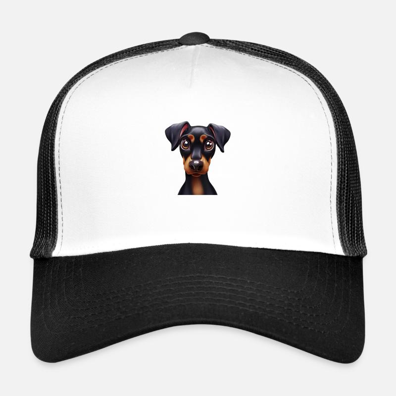 Charming Doberman Pinscher Art Trucker Cap