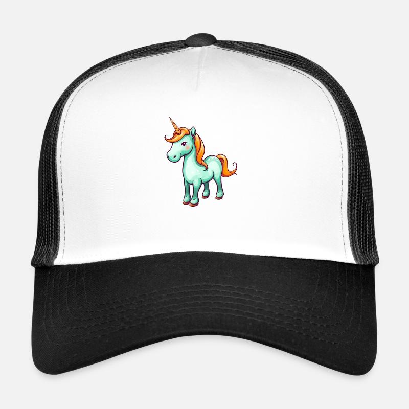 Licorne turquoise Casquette trucker 