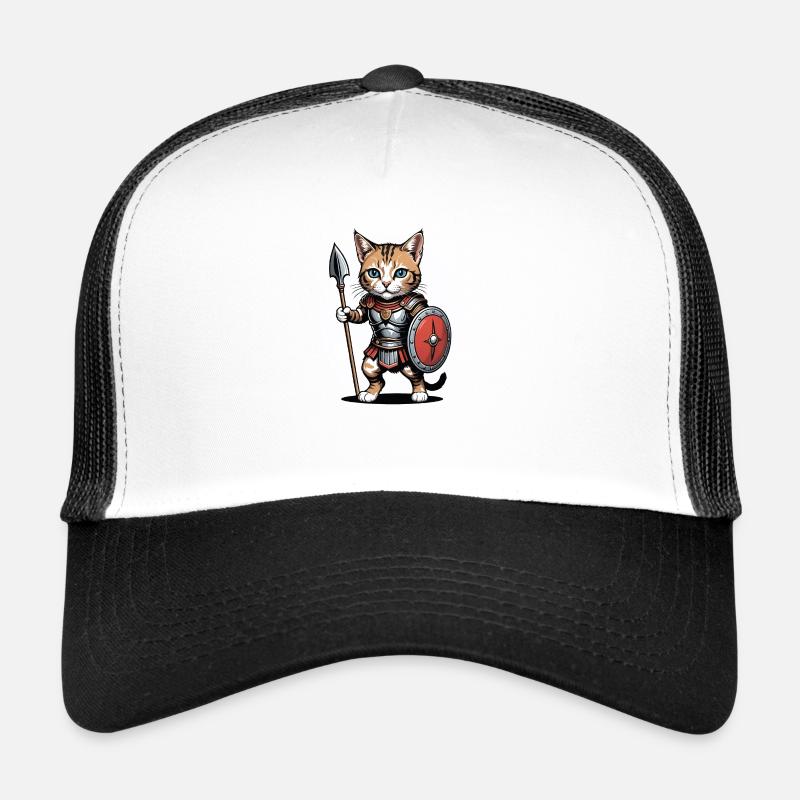 Cat Römischer Krieger Katze Geschenk Trucker Cap