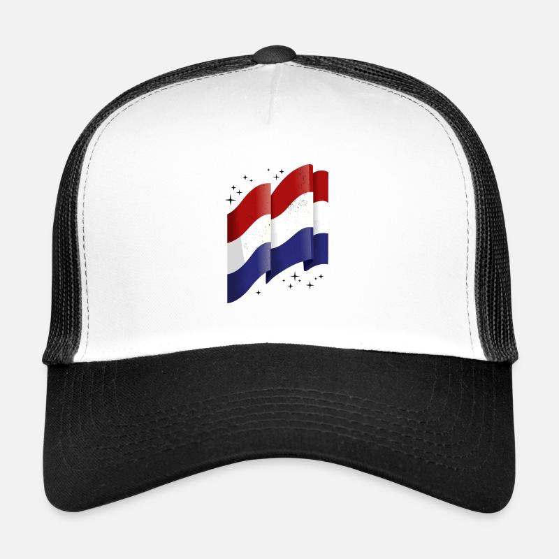 Drapeau des Pays-Bas Hollande Drapeau néerlandais Casquette trucker 