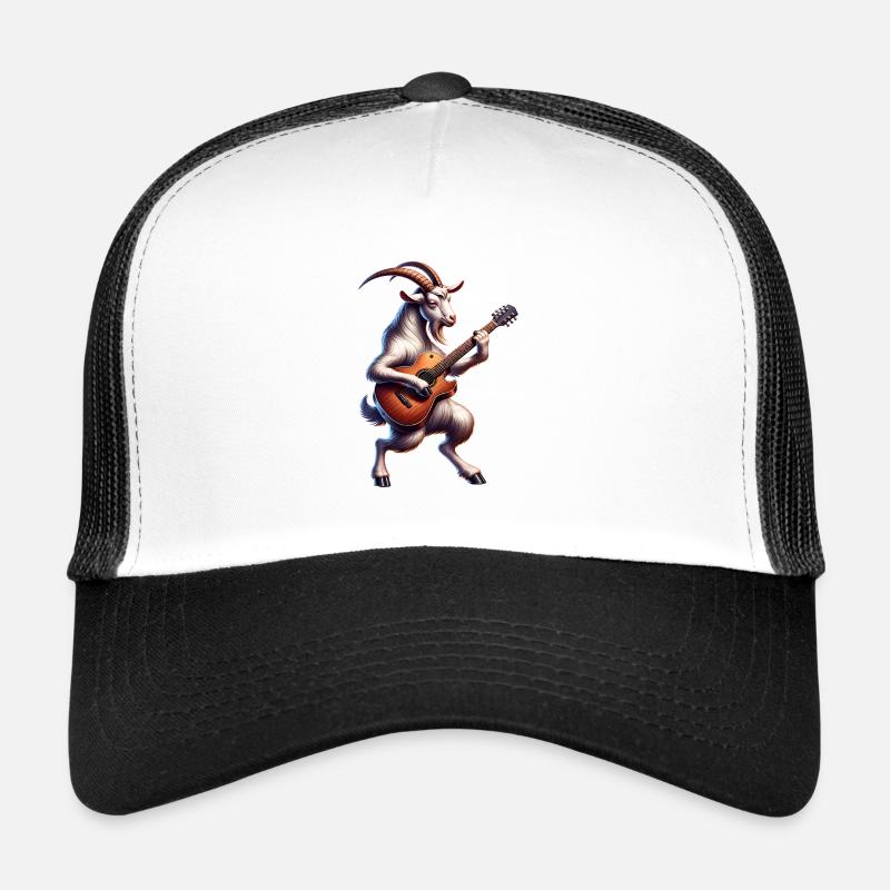 Cool Goat jouant de la conception de bande de guitare électrique Casquette trucker 